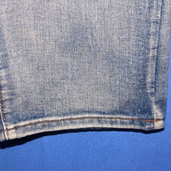 Distressed Denim Straight Leg Jeans Blue 34 - Picture 5 of 9